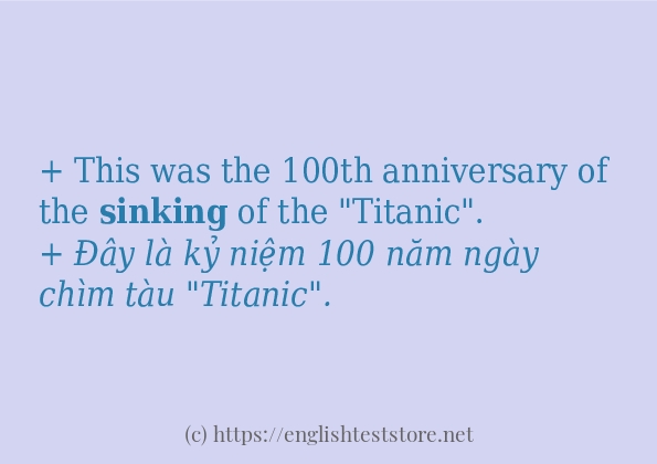 sinking câu ví dụ và cách dùng sinking câu ví dụ và cách dùng