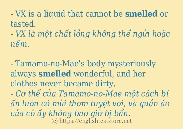 smelled có bao nhiêu cách sử dụng?