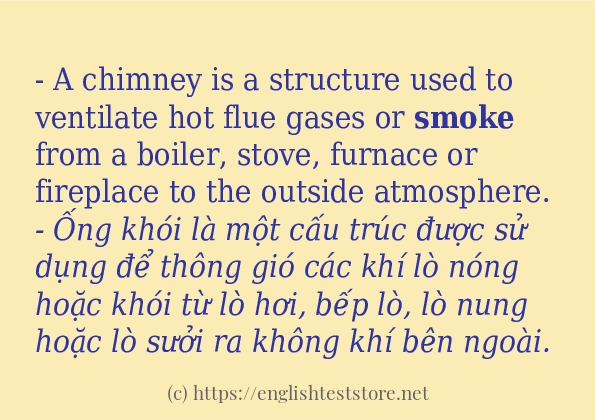 smoke các cách dùng và câu ví dụ