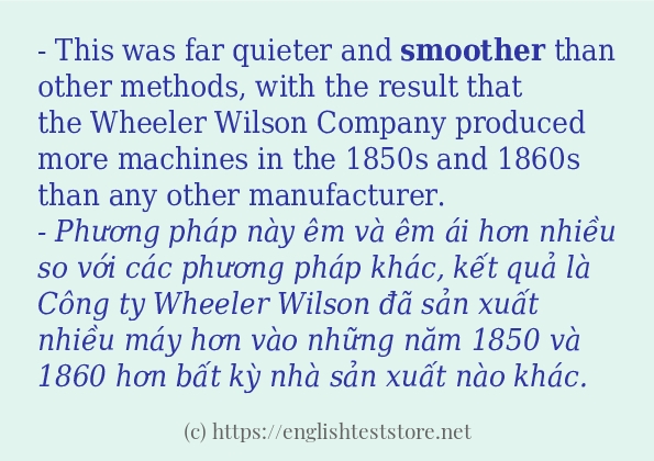 smoother câu ví dụ và cách sử dụng