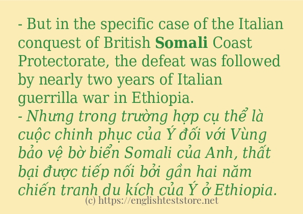 somali ví dụ và cách sử dụng trong câu