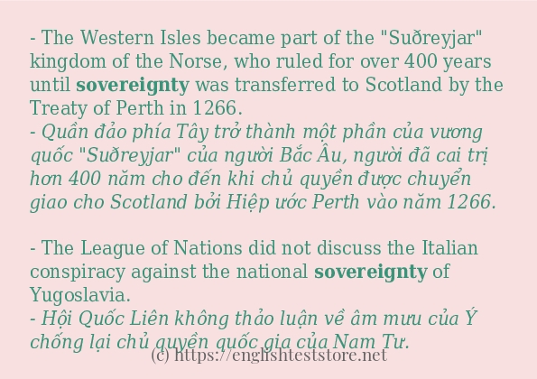 sovereignty áp dụng trong câu và ví dụ
