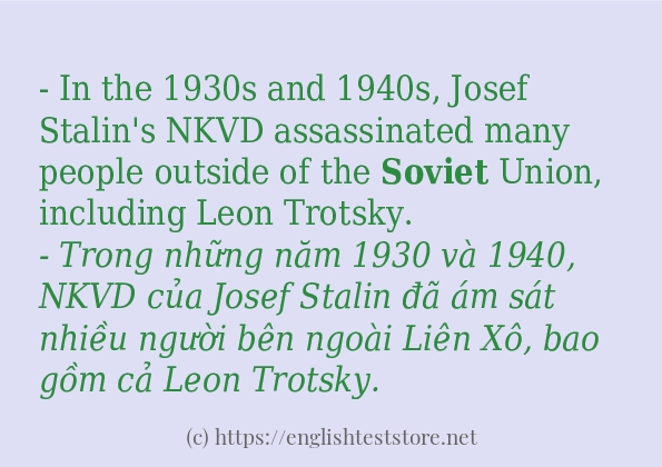 soviet cách dùng và ví dụ trong câu