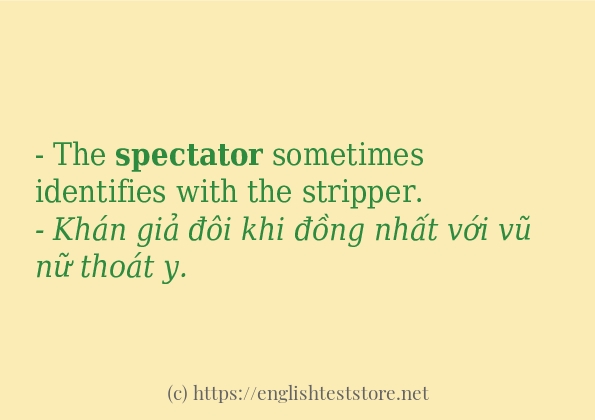 spectator cách sử dụng và câu ví dụ