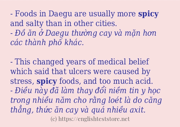 spicy cách dùng và câu ví dụ spicy cách dùng và câu ví dụ