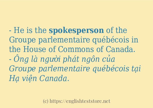 spokesperson sử dụng như thế nào?