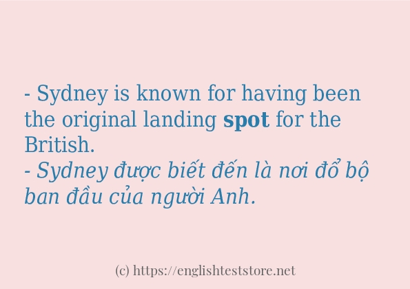 spot câu ví dụ và cách dùng