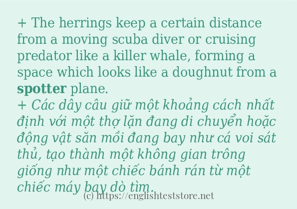 spotter sử dụng như thế nào và câu ví dụ spotter sử dụng như thế nào và câu ví dụ