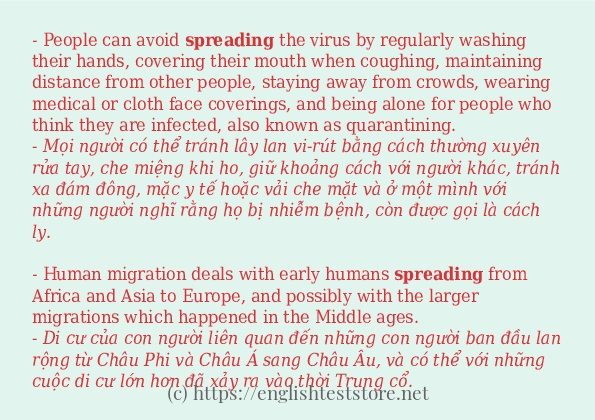 spreading câu ví dụ về cách dùng