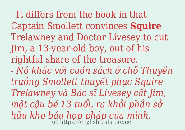 squire sử dụng như thế nào và câu ví dụ
