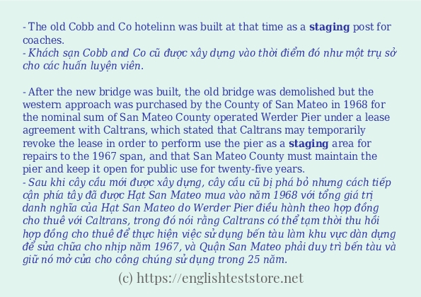 staging sử dụng như thế nào và câu ví dụ