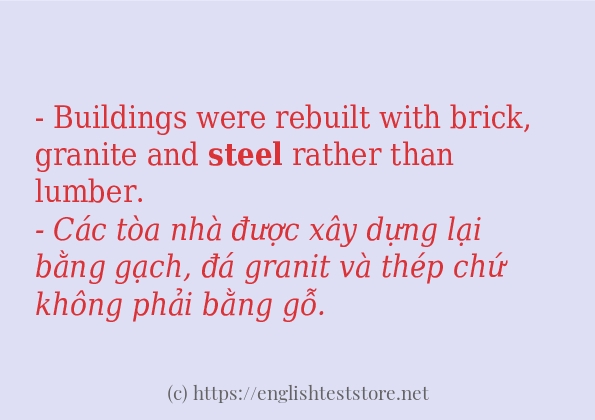 steel các cách dùng và câu ví dụ