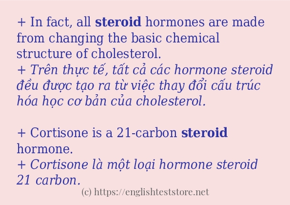 steroid sử dụng thực tế trong câu