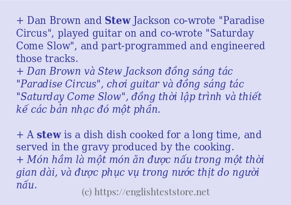 stew có bao nhiêu cách dùng? stew có bao nhiêu cách dùng?