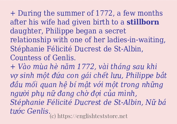 stillborn các cách dùng và câu ví dụ