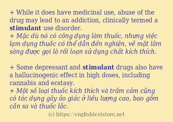 stimulant các ví dụ và câu điển hình