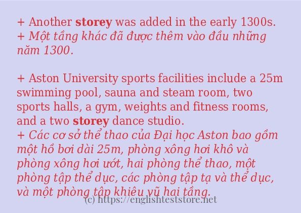 storey câu ví dụ về cách dùng
