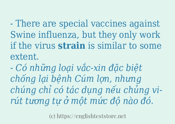 strain sử dụng thực tế trong câu