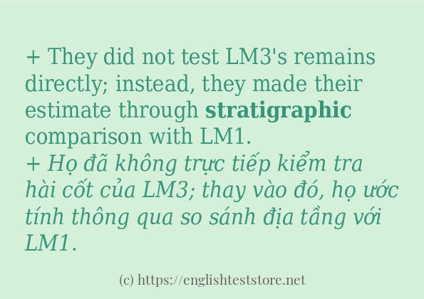 stratigraphic cách dùng trong câu và ví dụ