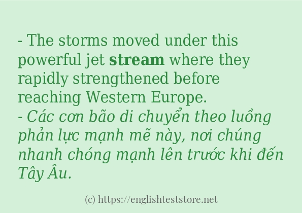 stream cách sử dụng và câu ví dụ