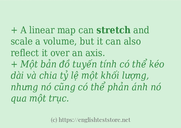 stretch cách dùng và ví dụ trong câu