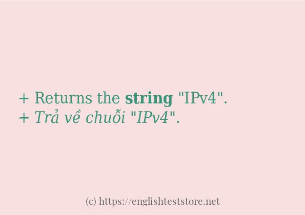 string các ví dụ và câu điển hình
