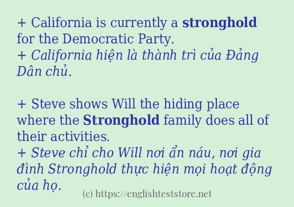 stronghold các ví dụ và câu điển hình