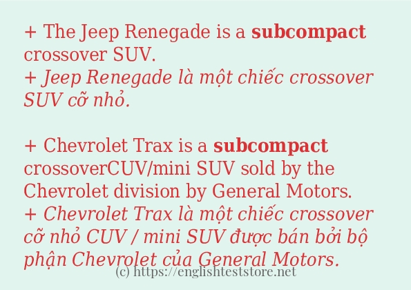 subcompact dùng như thế nào?