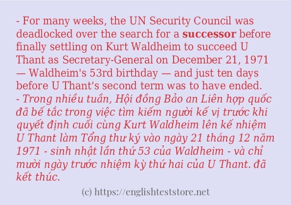 successor có bao nhiêu cách sử dụng?