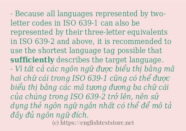 sufficiently cách dùng và câu ví dụ