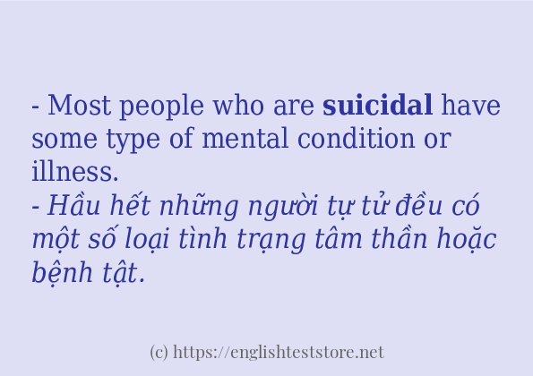 suicidal có bao nhiêu cách dùng?
