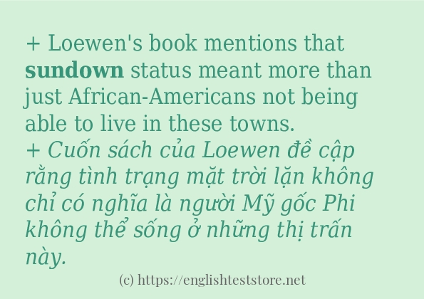 sundown có bao nhiêu cách sử dụng?