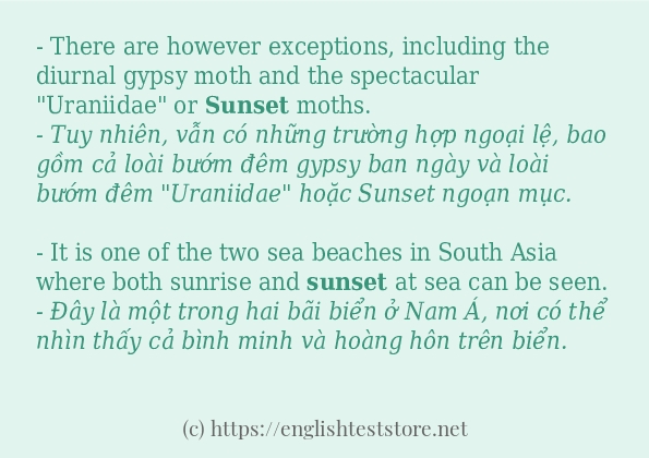 sunset sử dụng như thế nào?