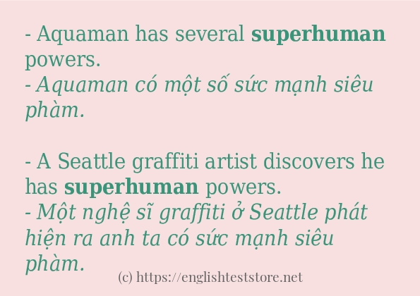 superhuman cách sử dụng trong câu và ví dụ