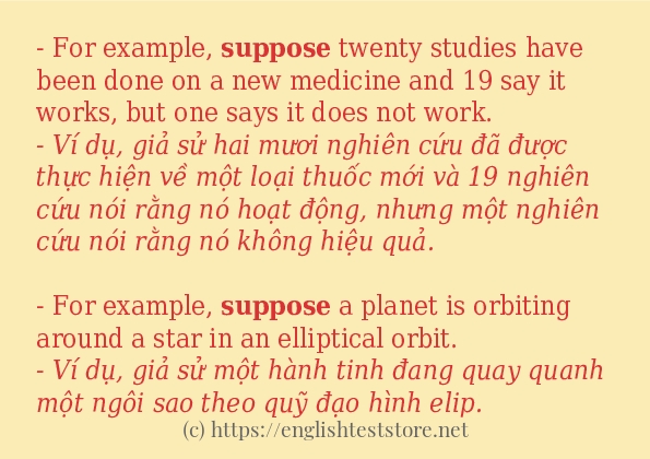 suppose các cách dùng và câu ví dụ