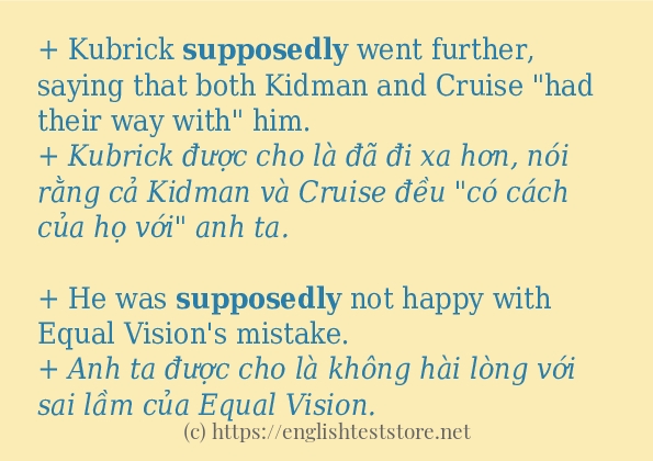 supposedly cách dùng trong câu và ví dụ