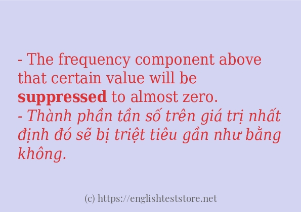 suppressed cách dùng trong câu và ví dụ