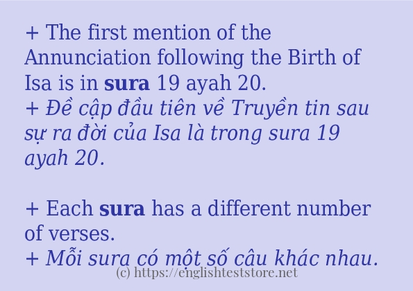 sura sử dụng như thế nào và câu ví dụ sura sử dụng như thế nào và câu ví dụ