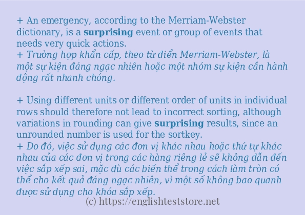surprising ví dụ cách dùng trong câu surprising ví dụ cách dùng trong câu