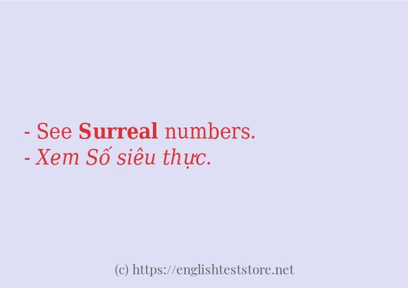 surreal cách sử dụng và câu ví dụ