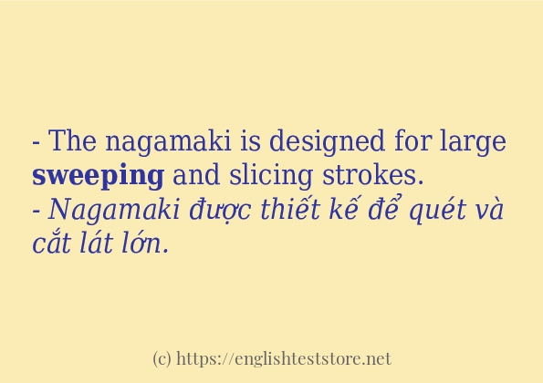 sweeping câu ví dụ về cách dùng sweeping câu ví dụ về cách dùng