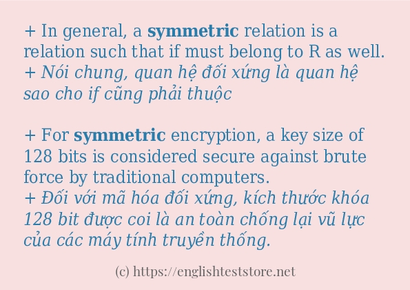 symmetric ví dụ cách dùng trong câu