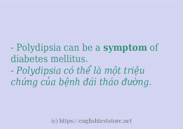 symptom cách dùng và ví dụ trong câu