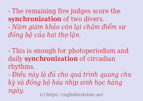 synchronization cách sử dụng và câu ví dụ