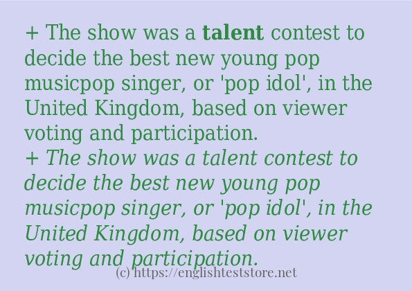 talent có bao nhiêu cách sử dụng?