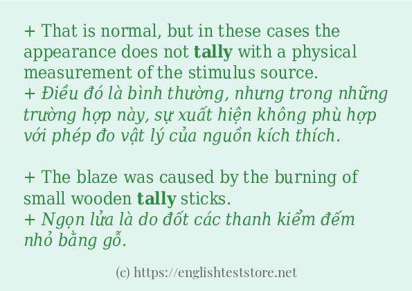 tally dùng như thế nào?