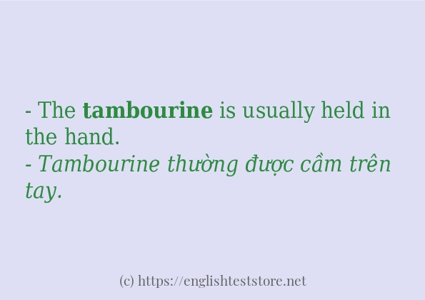 tambourine ví dụ cách dùng trong câu