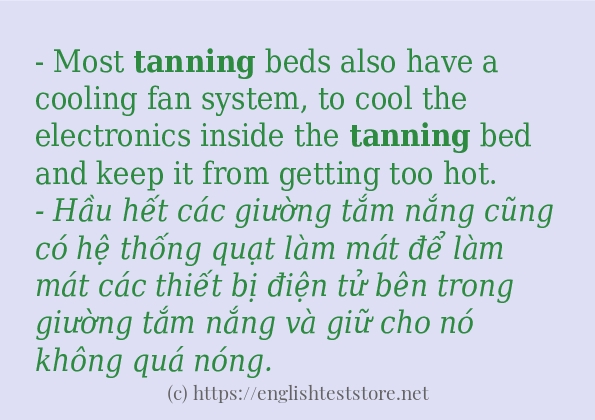 tanning có bao nhiêu cách dùng?