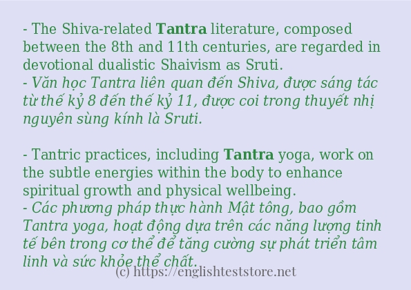 tantra ví dụ và cách sử dụng trong câu