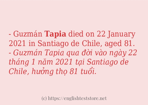 tapia ví dụ cách dùng trong câu